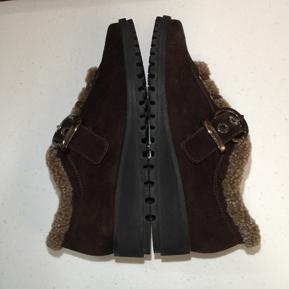 Stuart Weitzman Fur Lined Suede Shoe | Ankle Boot - Picture 11 of 16